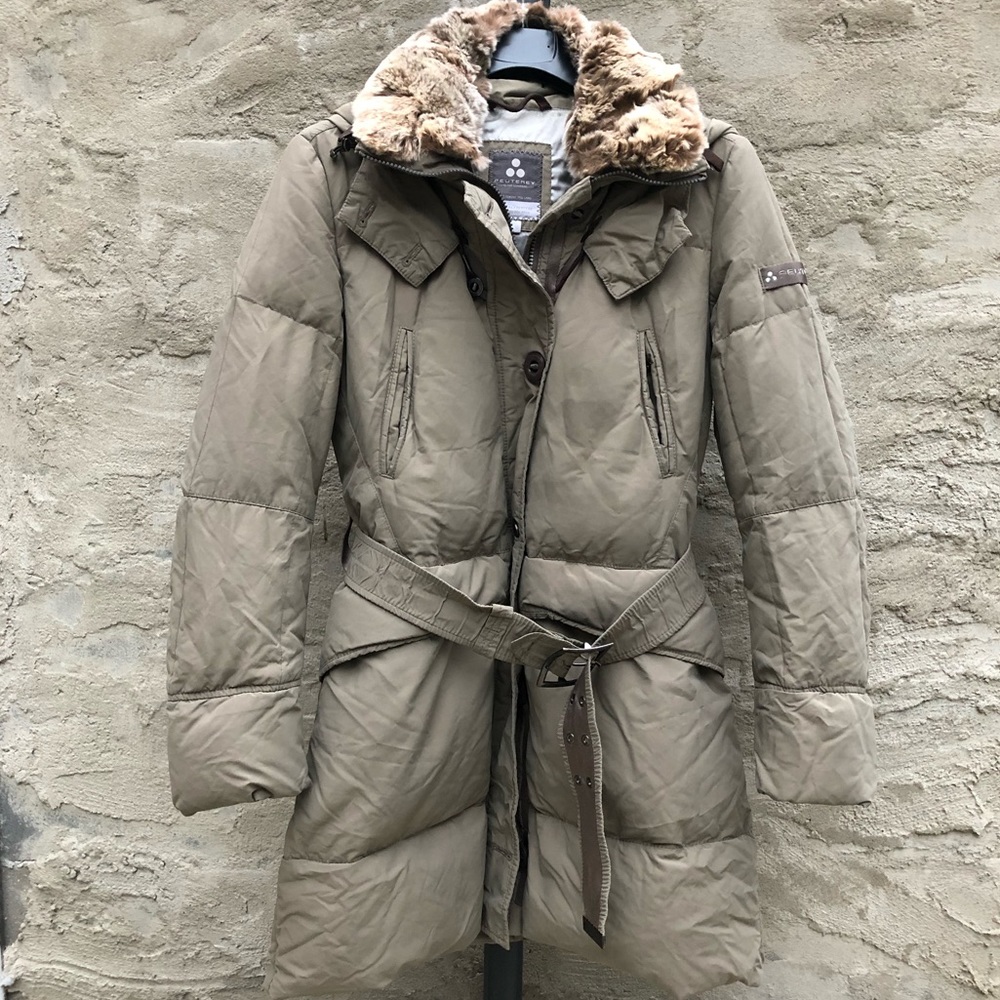 Peuterey Down Coat Jacket Puffer Fur Hoodie 44
